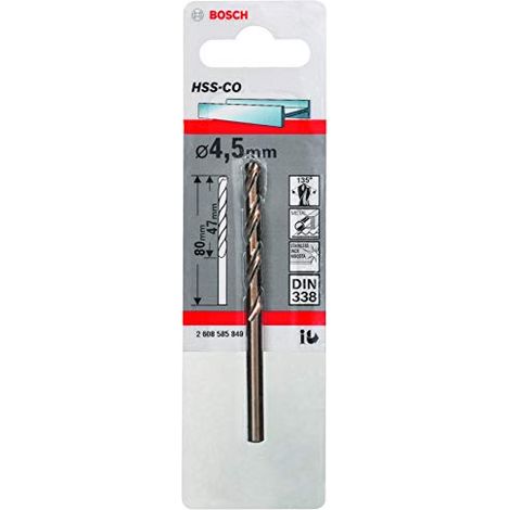 BOSCH PUNTA HSS-CO D. 4,5 MM L. 47 / 80MM METALLO