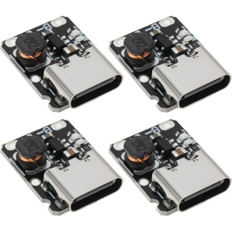 Lot de 4 modules de charge et de décharge USB Type C 5 V 2 A pour batterie 3,7 V 18650 (1/5)