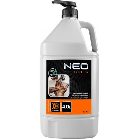 Pasta de lavado de manos en gel de naranja para eliminar la suciedad difícil - Botella de 4 litros con dosificador (1/4)