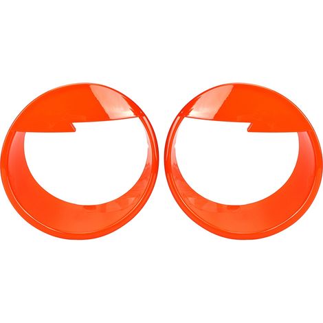 Paire de cadres de phares avant compatibles Jeep Wrangler 2007-2017 Orange (1/5)