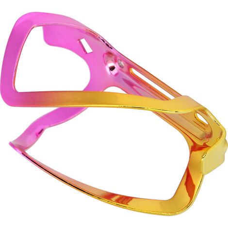 GUB Flaschenhalter aus Aluminiumlegierung für Mountainbikes, sichere Flaschenbefestigung, Blumenmuster, Rosa-Gold (1/5)