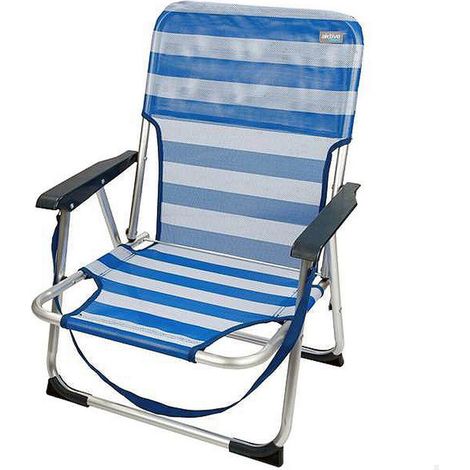 Aktive Beach Faltstuhl Blau und Weiß