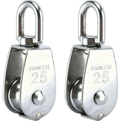 Poulie de guidage de câble rotative en acier inoxydable, poulie de guidage de corde, poulie marine de levage et de hissage, accessoires de quincaillerie marine M25. (1/3)