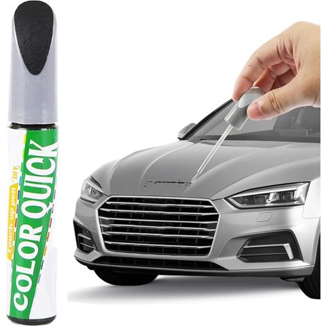 Stylo Retouche Peinture Carrosserie, Stylo Retouche Voiture, Stylos Réparation des Rayures Auto De Peinture, Stylos Anti Rayure Voiture, Anti Rayure pour Carrosserie Moto Auto Vélo, 1 Pièce (Gris) (1/5)