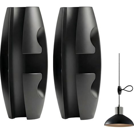 x Längenverstellbarer Leuchtenverkürzer, einfache Installation und sichere Befestigung, kompatibler Durchmesser 6,5-7,5 mm (Schwarz) (1/5)