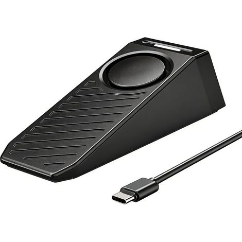 Alarme d'arrêt de porte avec alarme, Alarme d'arrêt de porte avec double alarme sonore et lumineuse, Alarme d'arrêt de porte rechargeable, Convient à la maison, à l'hôtel et aux voyages (1/4)