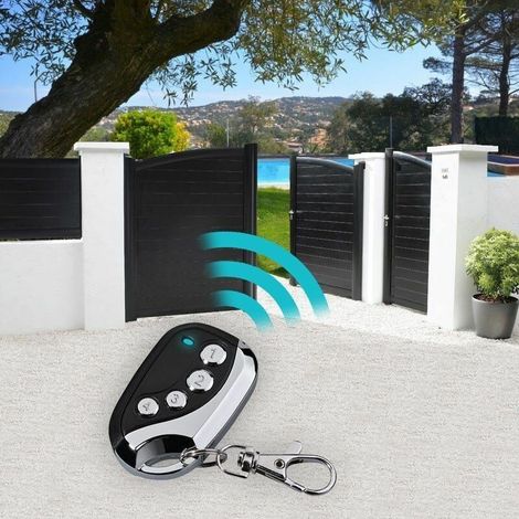 3pcs 433 Metal Four Button Electric Garage Door Keys Universal Remote Control (1/4)