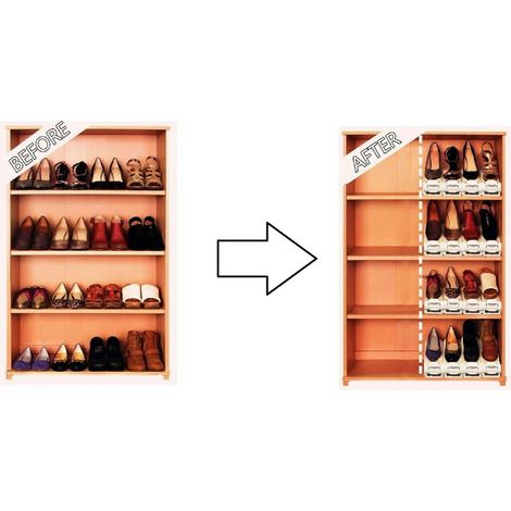 ORGANIZER PORTA SCARPE ARMADIO SCOMPARTI SCARPIERA SALVASPAZIO ORGANIZZATORE  - 6 Pezzi - Tipologia: 1 Pezzo