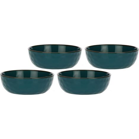Set of 4 Concerto Ottanio Salad Bowls - Blue-Green, 20 cm