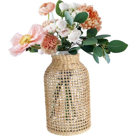 Vase Rustique Tressé pour Fleurs Décoration de Table Champêtre Centre de Table pour Arrangement Floral (1/5)