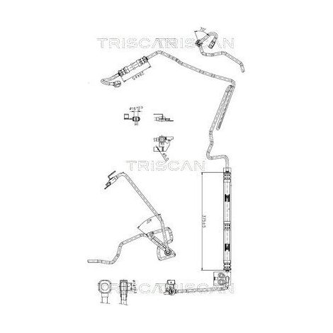 Tuyau hydraulique, direction TRISCAN 8516 29010 SEAT 1J0 422 893 GK
