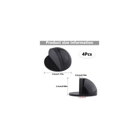 4-teiliger Türstopper, Türstopper aus Edelstahl, selbstklebender Türstopper, halbmondförmiger Türblock, Türstopper zum Schutz – Crezuo