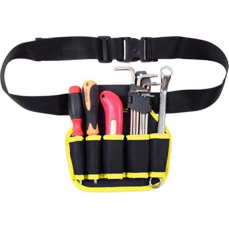 Sacoche à Outils Professionnelle, Ceinture à Outil d'électricien, Porte-Outil Sac de Ceinture, Pochette D'électricien,(Jaune) (1/4)