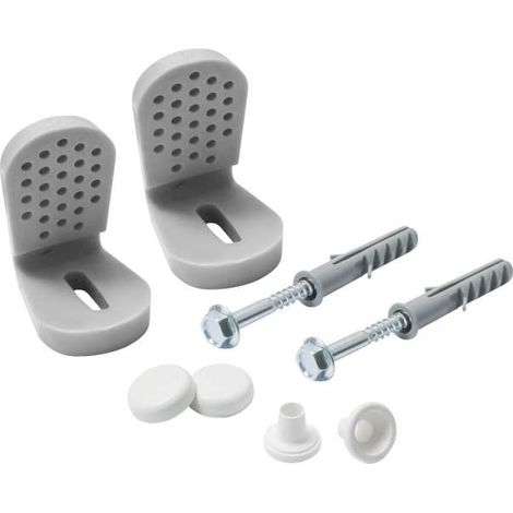 Coppia staffe in plastica per fissaggi laterali wc/bidet