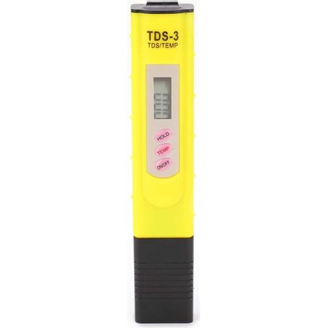 Testeur TDS - Analyseur Qualité Eau Portable - Stylo Test Piscine - Plage 1-9990 ppm - Précision ±2% - Jaune - 50 g (1/5)