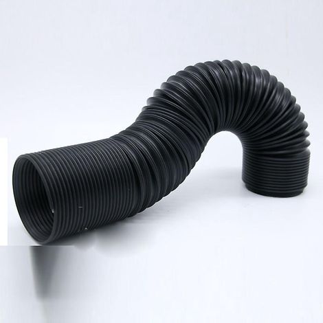 1pcs Tuyau Dadmission Dair Tuyau Dalimentation Flexible Pour Filtre Air Froid Tuyau Dalimentation Tuyau Induction Enferm 76 Mm 1 M Noir (1/5)