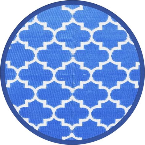 Outdoor Carpet ARAKIL Blue Ø120 cm PP vidaXL