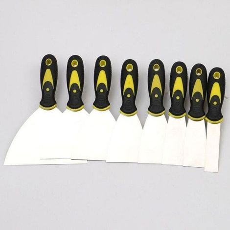 Couteaux à enduire - HAWUJ - set de 8 spatules inox tailles 24-150mm - bricolage (1/5)