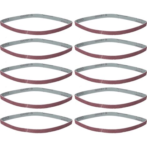 Ortviai Bande abrasive circulaire 457 x 13 mm, oxyde d'aluminium, grain 80, lot de 10 pièces, modèle GXK51-B (1/5)