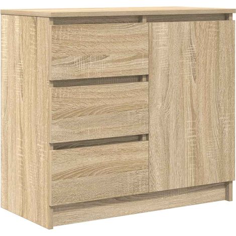 Maison Exclusive - Aparador con cajón roble Sonoma 71x35x65 cm ma