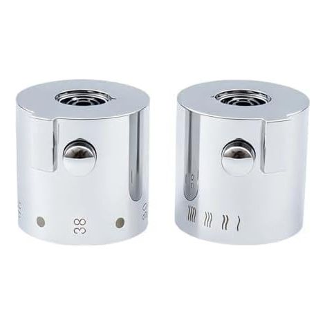 1 paire de poignées de boutons de contrôle de température pour mitigeur de baignoire, contrôle de robinets de salle de bain, thermostats, accessoires, poignées durables de boutons de (1/5)