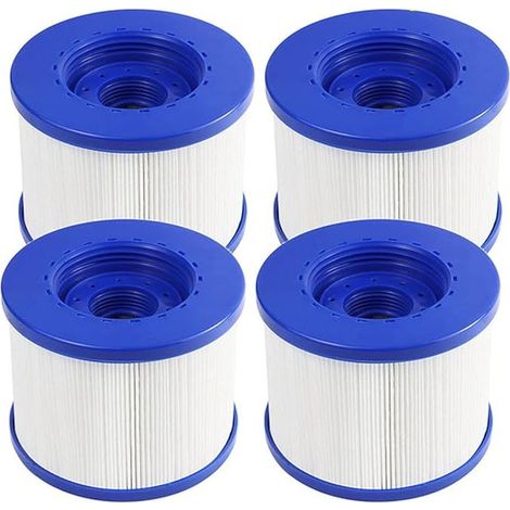 Swimming Pool Filter 4 Pack Replacement,Cartouche Filtre à Vis Gonflabl De Vis 104mm,pour Clever Spa + Aquaparx + Aqua Spa + Costway + All Seasons + GoPlus + Wido and Others (1/5)