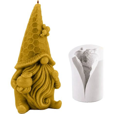 Kerzenform, Silikonmaterial, flexibles Design, WEISS (1/5)