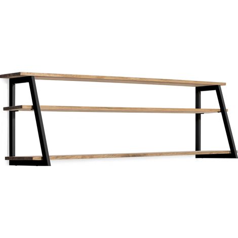 Estantería Poligonal Ascendente madera efecto vintage estilo industrial 140x35x47.5cm (1/5)