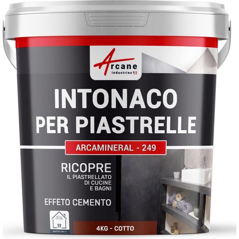 Intonaco per piastrelle del bagno e cucina, su pavimento e pareti - ARCAMINERAL - 4 kg (circa 2,6 m²) Mattonella - ARCANE INDUSTRIES (1/2)
