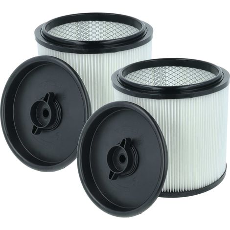 vhbw 2x filtro a pieghe piatte compatibile con Einhell TE-VC 2238 SACL EX CH, 2340 SACL, 2340 SACL EX ARG aspiratore umido/secco - nero / bianco