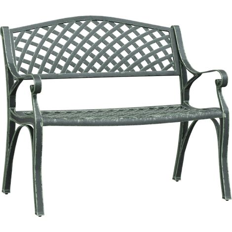 Maison Exclusive - Panchina da Giardino 102 cm in Alluminio Pressofuso Verde