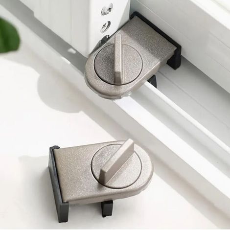 Sie – Schiebefensterverriegelung – 5-teilig – Multifunktionale Diebstahlsicherung – Rutschfest und abnehmbar – Fensterbegrenzer (1/5)