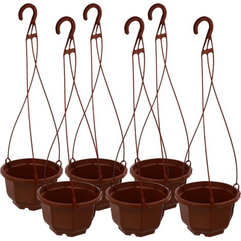 Lot de 6 jardinières octogonales suspendues pour plantes grasses et autres végétaux, (1/5)