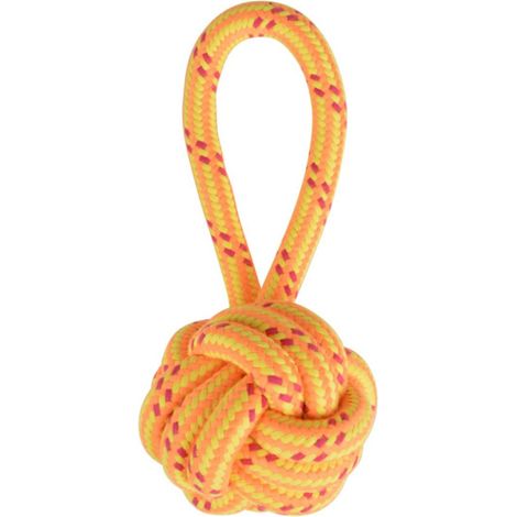 Jouet pour Chien "Corde Balle 1 Poignée" 27cm Orange (1/2)