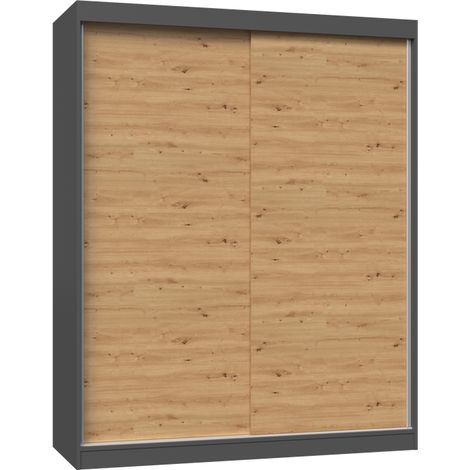 Armadio: 2 ante, Antracite/artigianale, 61 x 200 x 160cm (1/5)