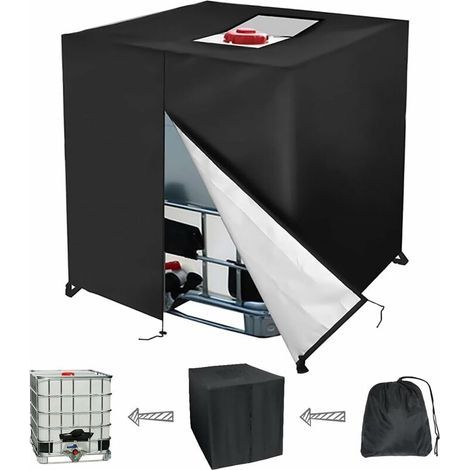 Couvercle De Réservoir d'eau, Couvercle IBC Bache Cuve 1000l, Cuve 1000 litres Accessoires - Bâche De Protection du Réservoir d'eau - Housse IBC Film De Protection UV avec Découpe Perforée (1/5)