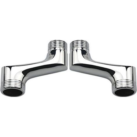 Raccord Contre Coudé Douche,Laiton Coudé RéDucteur,Bras Pivotant RéGlable,Raccord Mural Contre Coudé,Raccord Excentré 1/2 3/4,Chrome (1/3)