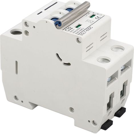 Disjoncteur miniature CC 500 V bipolaire, protection contre les courts-circuits et les surcharges, montage sur rail 35 mm, disjoncteur photovoltaïque 32 A (1/5)