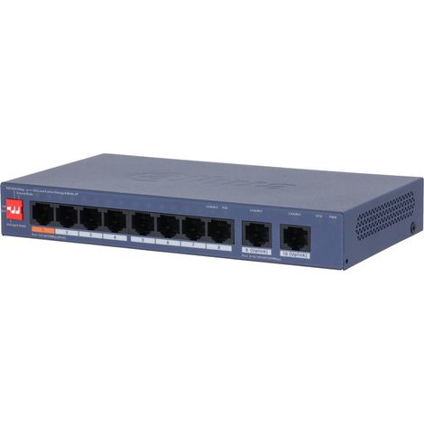 Dahua Technology CS4010-8ET2GT-60 switch Gestionado L2 Gigabit Ethernet (10/100/1000) Energía sobre Ethernet (PoE) Azul (1/3)