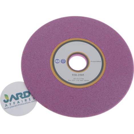 Jardiaffaires – Meule à touret 145x22,2x4,7mm – Pour affûteuse de chaîne Pas 325, 3/8 et 404 – Affûtage précis pour bois dur