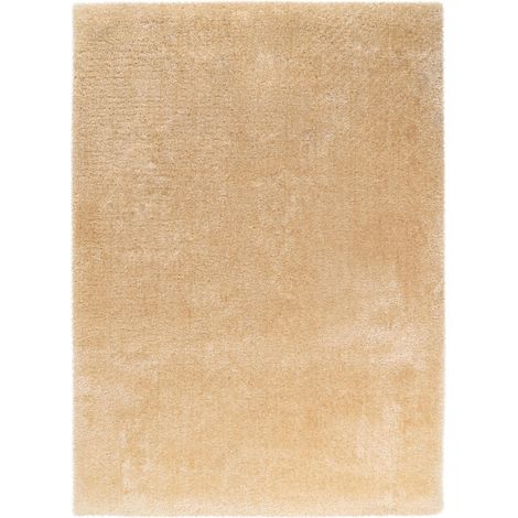 Tapis shaggy beige ultra doux pour salon chambre - 150 x 80 cm (1/5)
