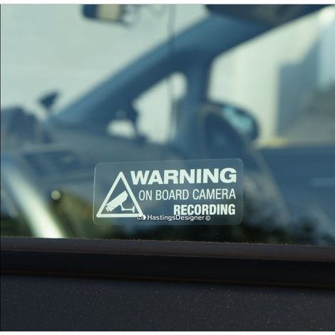 Autocollants 5 x AVERTISSEMENT Dispositif de suivi GPS embarqué Panneaux de signalisation pour véhicules Protection contre les surtensions Voiture Camionnette Bateau Taxi Sécurité Alarme de sécurité T (1/2)