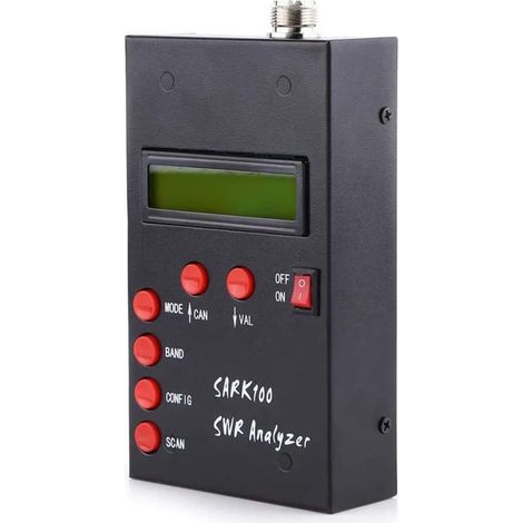 SARK100 Antennenanalysator, Kurzwellen-SWR-Antennenanalysator 1-60 MHz mit nutzbarem Messbereich von 1,0 bis 9,99 SWR