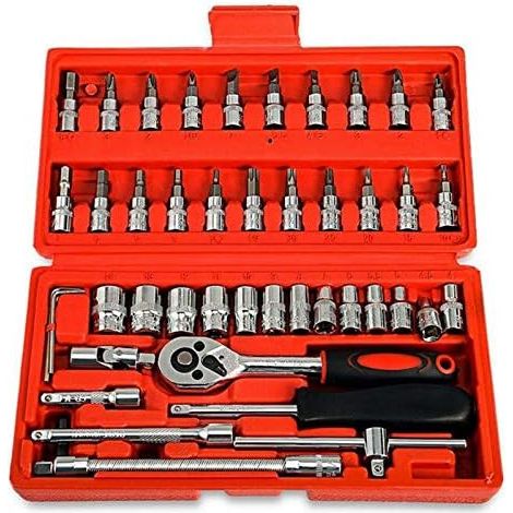 Ensemble de 46 clés à cliquet et embouts Torx hexagonaux pour retirer remplacer la douille - (1/3)