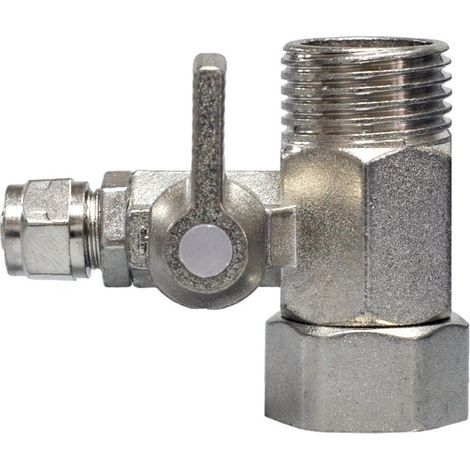 Robinet d'arrêt, Vanne d'arrêt Adaptateur en T 3/8 x 3/8 x 1/4 pour Raccorder 2 Appareils (1/5)