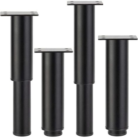 UlisemFurniture Hardware, Gambe per mobili, Gambe per tavoli, Gambe per cucina, Gambe per mobili in metallo, Gambe in metallo, per divano, poltrona, tavolo, TV, 4 pezzi da 20 a 37 cm (1/4)