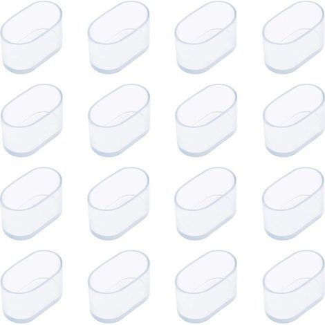 16x Casquette de Chaise Pied Table Ovale en Caoutchouc Flexible Anti-Rayures pour Meubles (1/5)