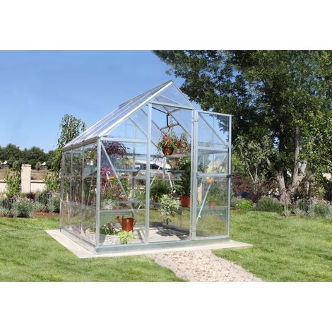 Canopia By Palram – Serre de jardin polycarbonate 3,4 m² – Aluminium résistant à la rouille – Panneaux transparents traités UV – 701626
