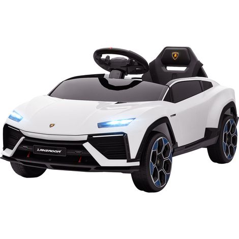 Coche eléctrico infantil réplica deportiva teledirigido 12V 101.5 x 49 x 43 cm suspensión seguridad diseño en PP blanco 210000651 (1/5)