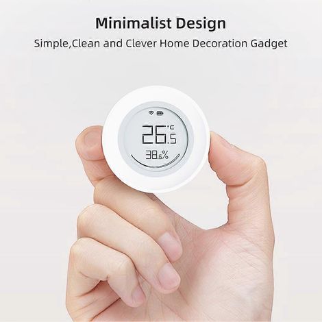 Tuya ZigBee Tragbarer Temperatur- und Feuchtigkeitsmesser für Haushalt, Büro und Kinderzimmer